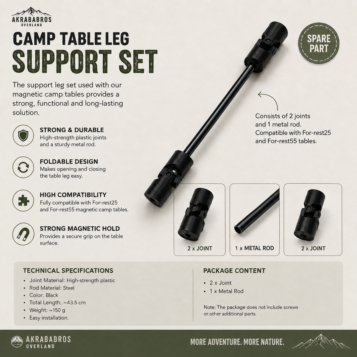 Camp Table Leg Support Set